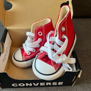 BRAND NEW- toddler size 2, red converse